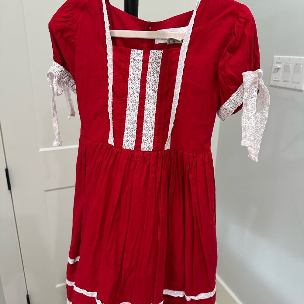 Red and White Kids Dress